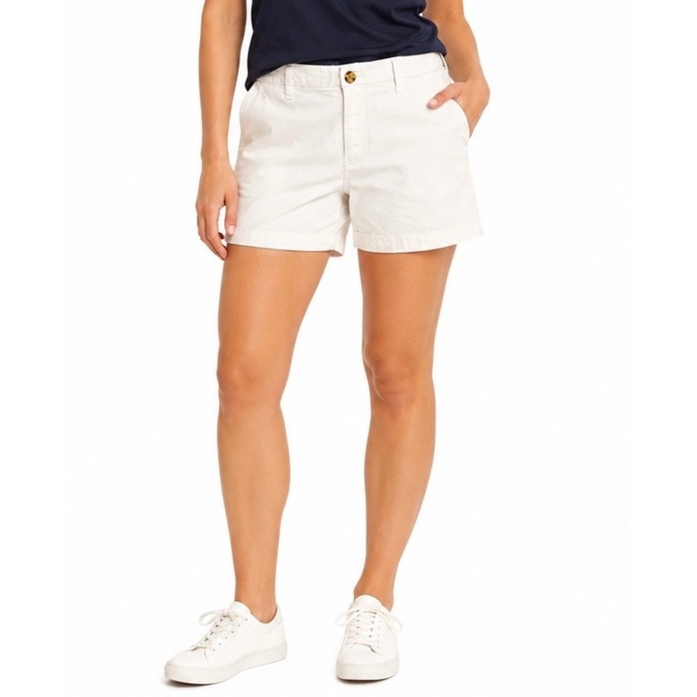 Old Navy Women's Chino Shorts 16‎ White Good Everyday Mid Rise Twill 4 Inseam